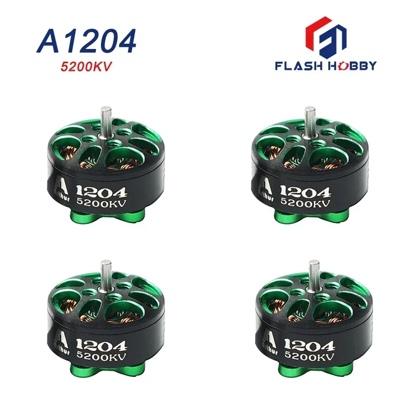 4Pcs FlashHobby Arthur Series A1204 1204 2500KV 3100KV 5200KV Brushless Motor for FPV Racing RC Multicopter Part