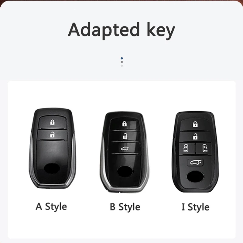 Leather For Toyota Land Cruiser 200 Prado Crown Yaris Cross Hilux Innova Fortuner Camry Alphard PREVIA Vellfire Car Key Case