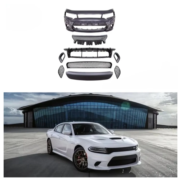 

Передний бампер в стиле SRT 2015 года без отверстий для противотуманных фар, для Charger 2015-2022