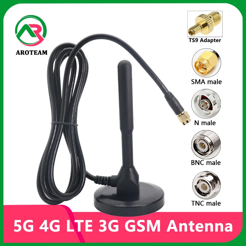 5G 4G LTE 3G GSM High Gain 12dbi Omni WiFi 600~6000Mhz Waterproof Router Antenna For Signal Boost SMA TS9 N TNC BNC Male