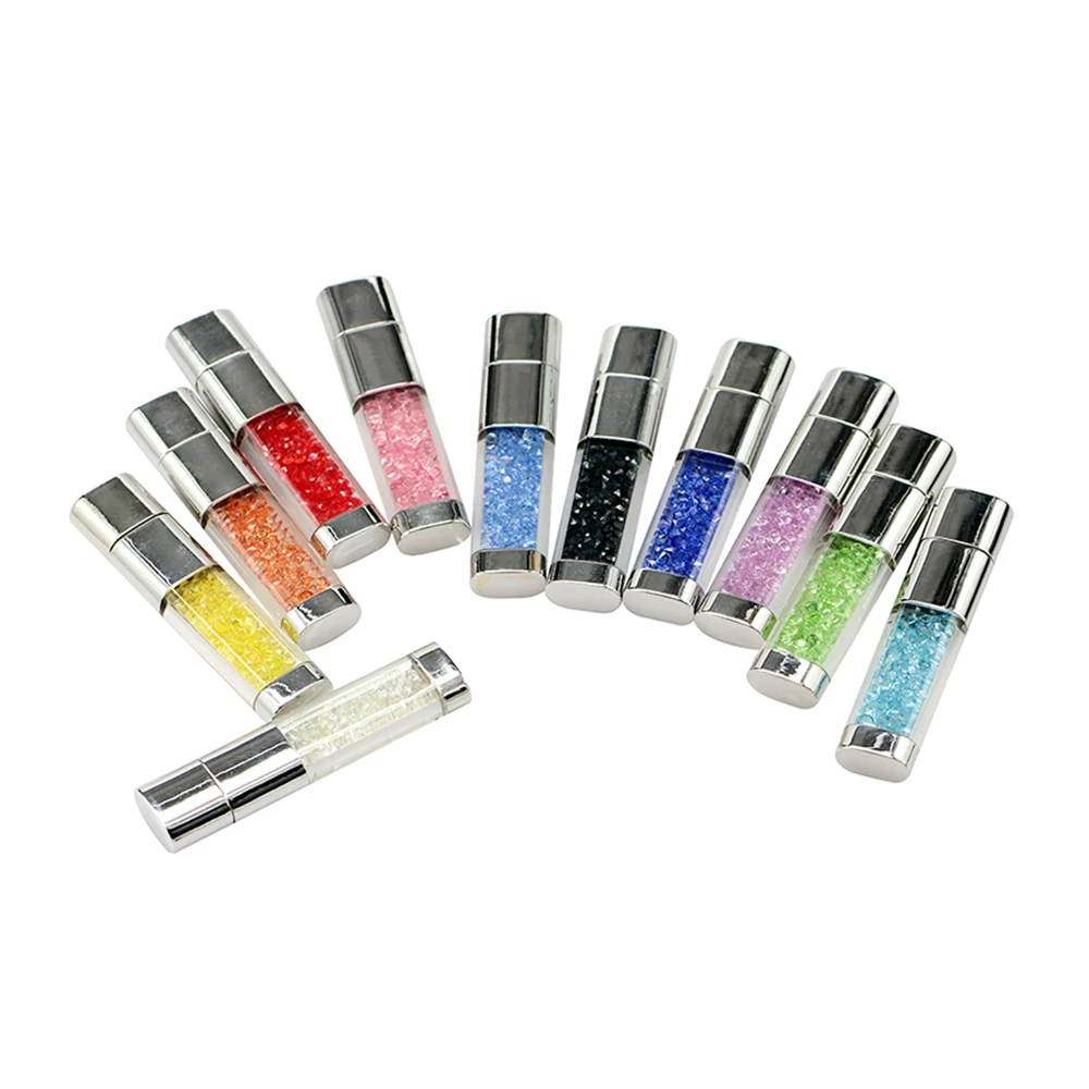 256GB Creative Crystal Jewelry Pendrive USB 64GB Flash Pen Drive 4GB 8GB Memory Stick 16GB 32GB Wedding Gift 128GB Memory Card