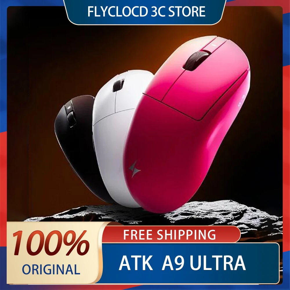 

ATK Dragonfly A9 Ultra Mouse Dual Mode Wireless Mouse Custom Paw3950 8000Hz Lightweight Gaming Mice PC Accessories For FPS Gamer