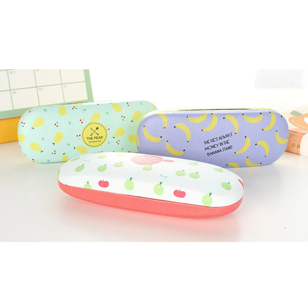 

1Pcs PU Fruit Themed Glasses Case Hard Shell Lined Eyewear Protector Lightweight Portable for Men Women Pineapple Design