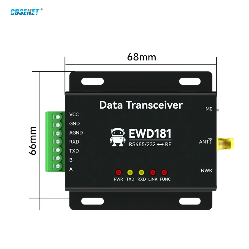 Zigbee3.0 RS485 RS232 Modem CDSENET EWD181-Z20(232/485) Ad Hoc Network Coordinator Router Self Networking Program Low Power