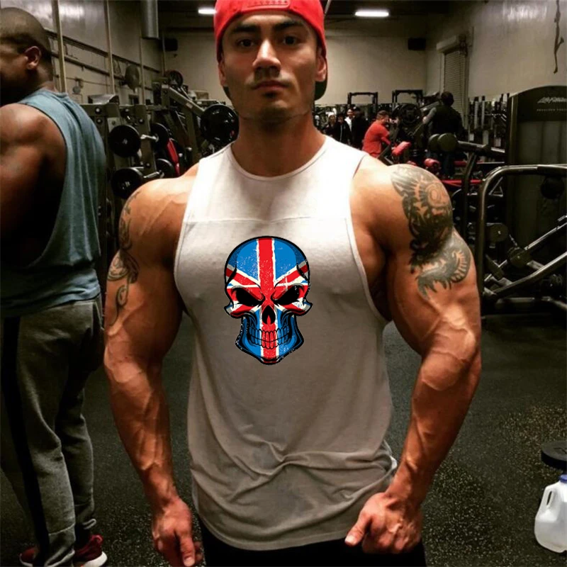 Gym Workout weightlifting Training Men Summer Breathable Tank Top Fashion Casual Clothes  Athletic Cotton Comfortable Sport Wear