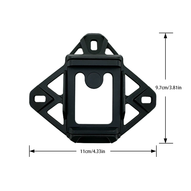 Metal shroud Tactical helmet cuttlefish adapted to FAST helmets CNC oxidised aluminium core Multi-functional device adapter base