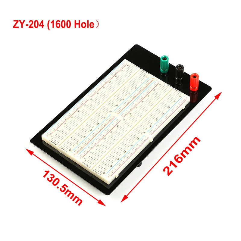 1660-hole Breadboard Test Board ZY-204 Welding-free Circuit Test Version Two-in-one MB-102 Breadboard Combined and Spliced