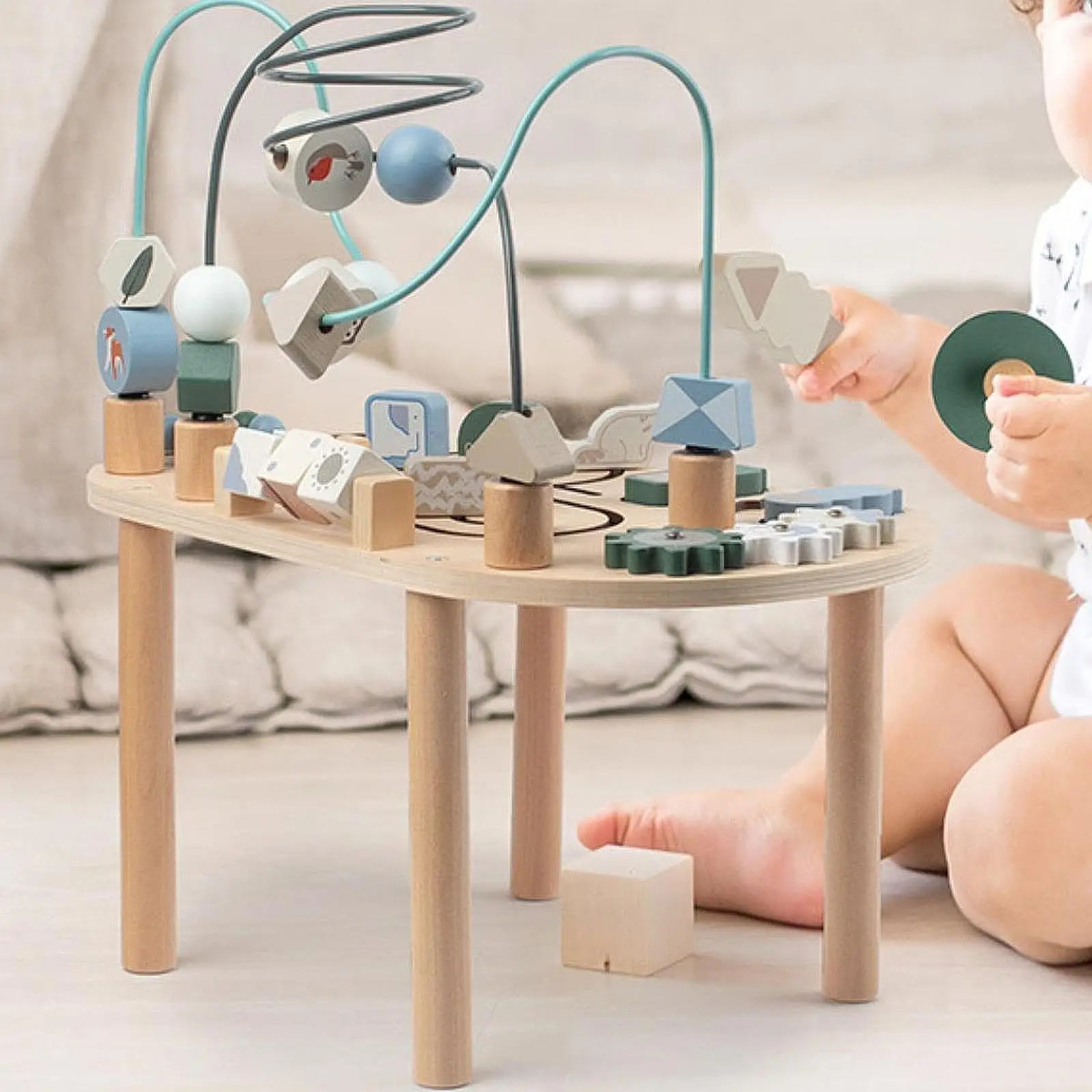 ビーズ迷路ボードおもちゃ-就学前学習玩具-0～3歳向け-子供-赤ちゃん向け