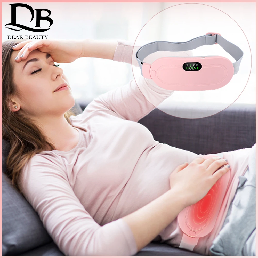 Abdomen Waist Stomach Hot Compression Vibration Belt Uterine Warm Belt Warm Uterus Instrument Warming USB Charging Health Care