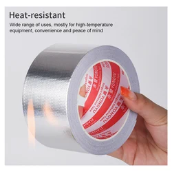 Aluminum Foil Tape Fiberglass Sealing Industrial High Temperature Resistant Pipeline Range Hood Anti Radiation Anti-Interference