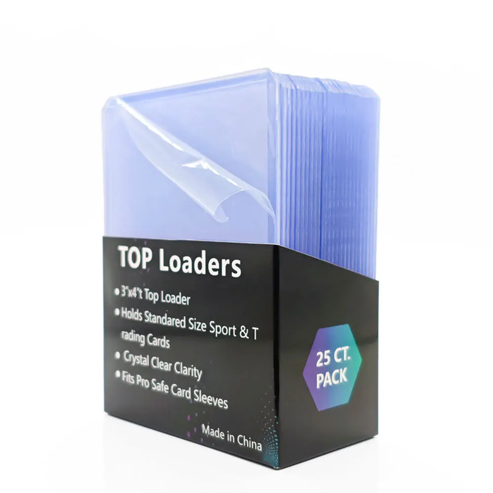 25PCS/BOX 35Pt TOP LOADER Business Card Protection Holder Set 3X4 Inch for Transparent Comic Hard Cardholder