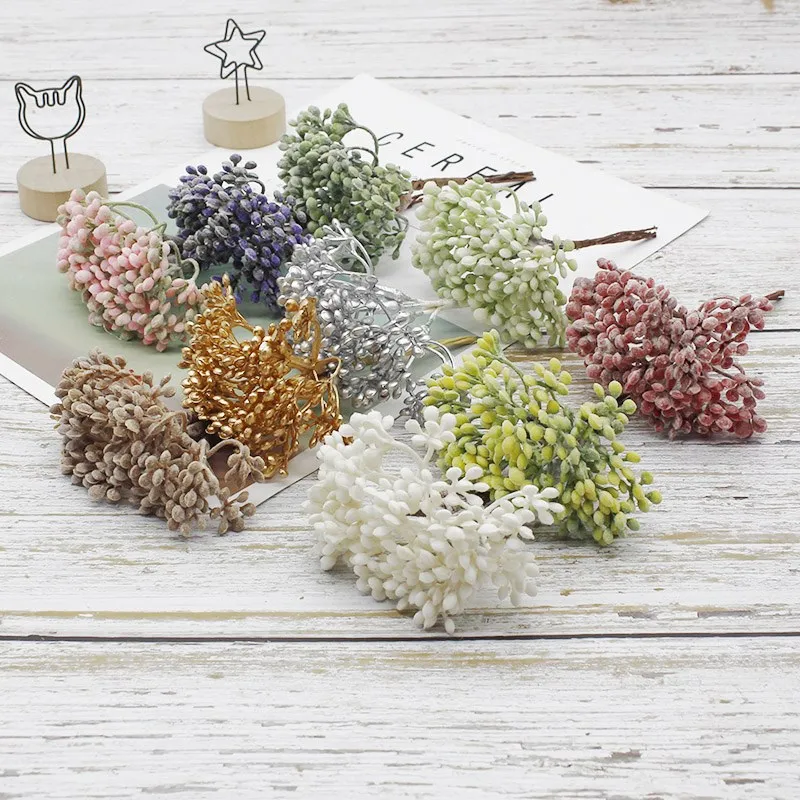 6 Pieces Artificial Plant Wedding Christmas Decorations for Home New Year Candy Box Interior Beautification Shooting Props Gifts