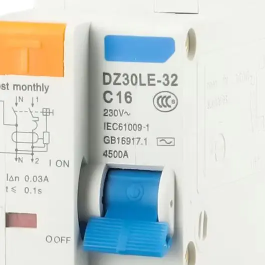 16A 230V DZ30LE-32 1P+N Leakage Protector Small DPN Air Switch Overload Circuit Breaker For Home Electrical Safety System
