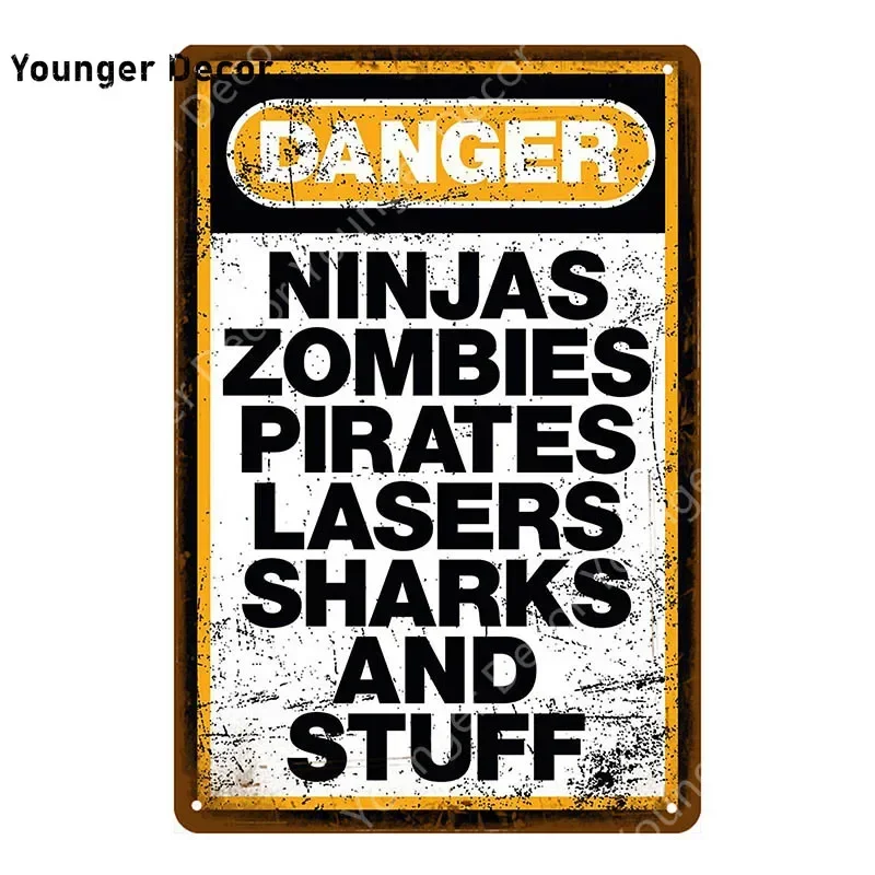 تحذير غيبوبة أمام لوحة خطر إبقاء معدن القصدير تسجيل Vintage ملصق جدار الفن اللوحة اللوحة بار حانة نادي ديكور المنزل YI-016 #5