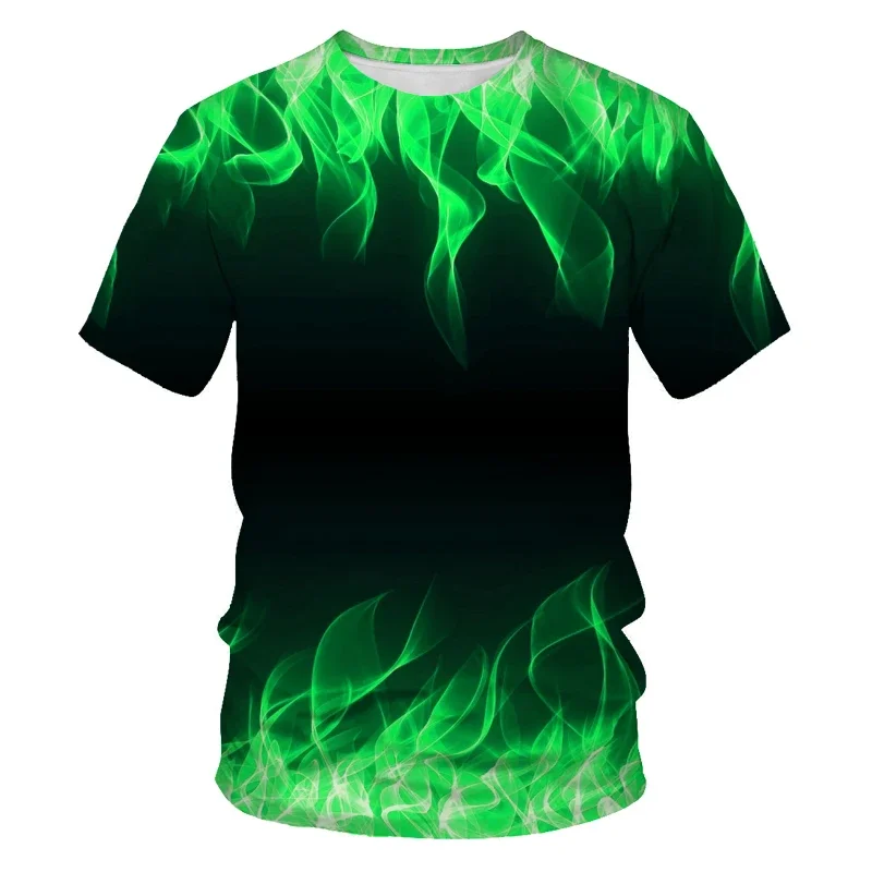 Camoufl Flaming Tshirt Men Women T Shirt 3d T-shirt Black Tee Casual Top Anime Camiseta Streatwear Short Sleeve Tshirt Asiansize