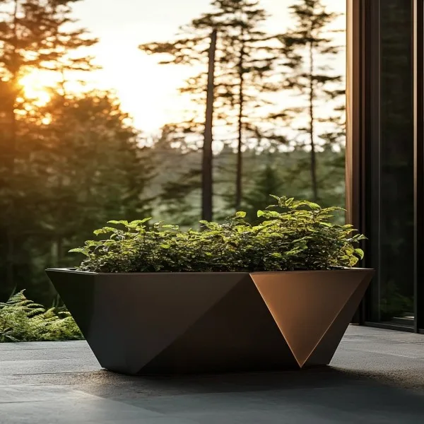 

*Customization Shopping Mall Flower Pot Park Planter Big Planter for Garden Hotel Decoration Fiberglass Flower Pot Combination