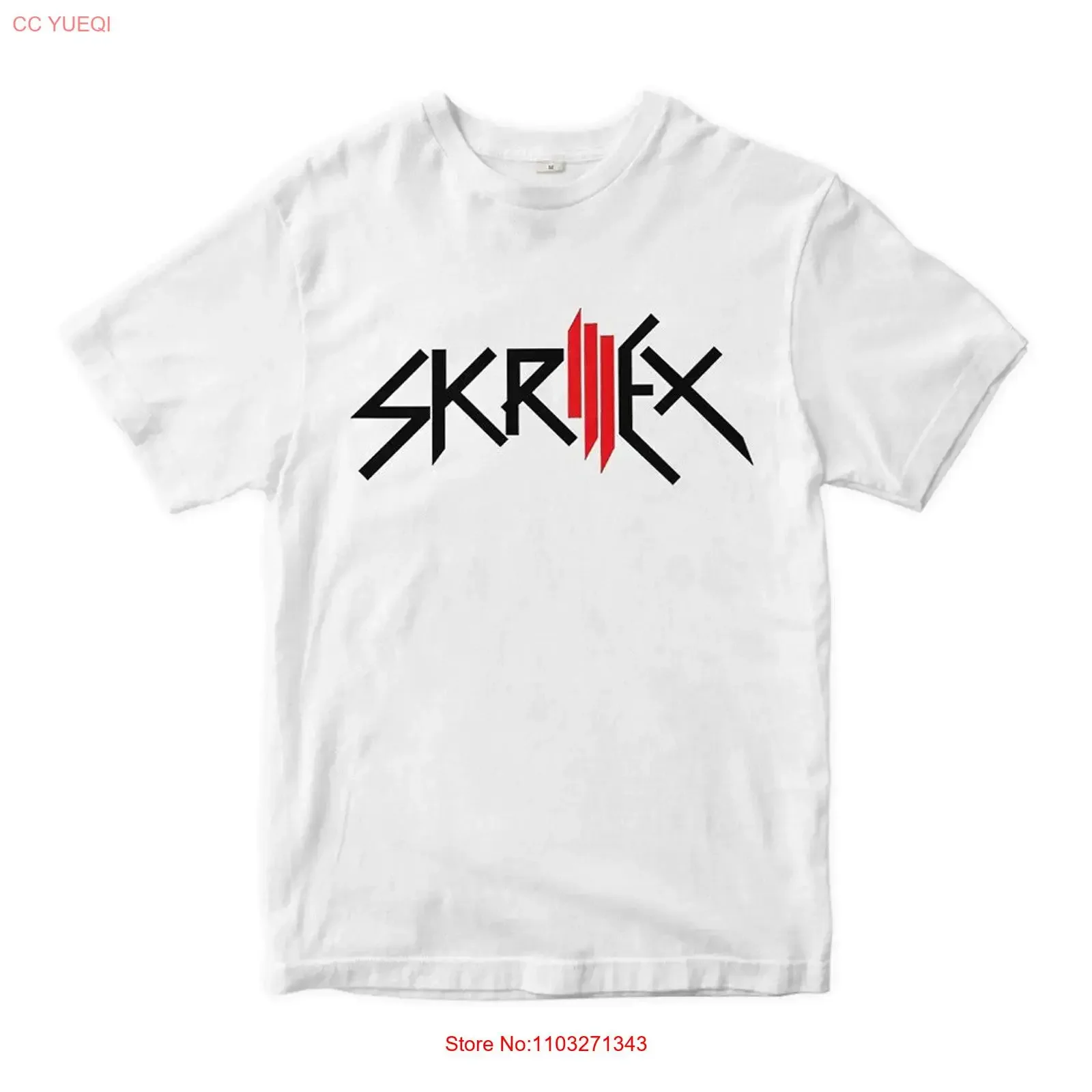 Camiseta com logo Skrillex, tamanhos masculinos e femininos, MSC 08821, roupas de grife vintage lavadas, top para uso diário, streetwear