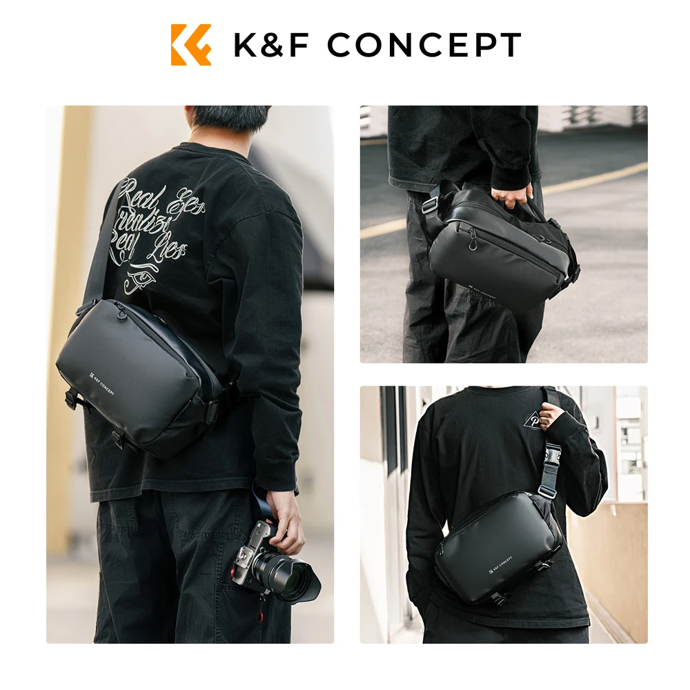 

Сумка для фотоаксессуаров K&F CONCEPT Alpha 10L, водонепроницаемая, регулируемая, для переноски фотоаппаратов, для зеркальных и беззеркальных камер.