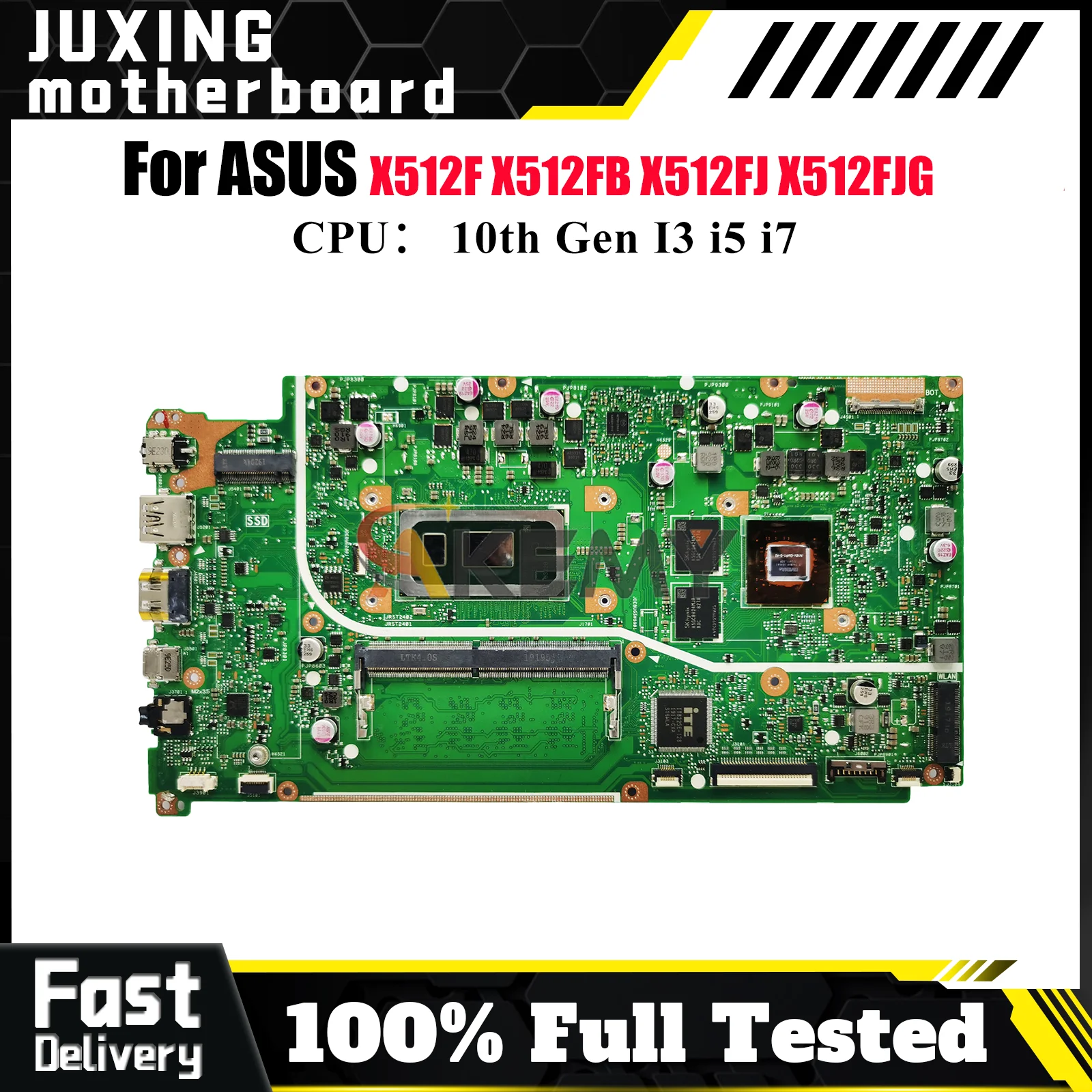 

X512FF Laptop Motherboard For ASUS VivoBook F512F S512F X512F X512FJ V512F K512F V5000F X512FJG Mainboard With 10th Gen I3 i5 i7