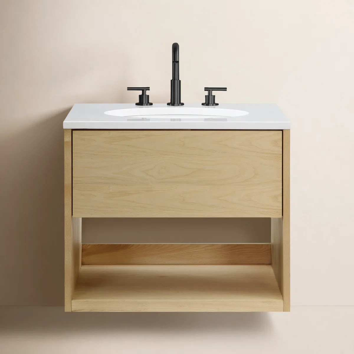 

！@Combohome Under Sink Cabinet Solid Wood MDF Wall Modern Bathroom Vanities