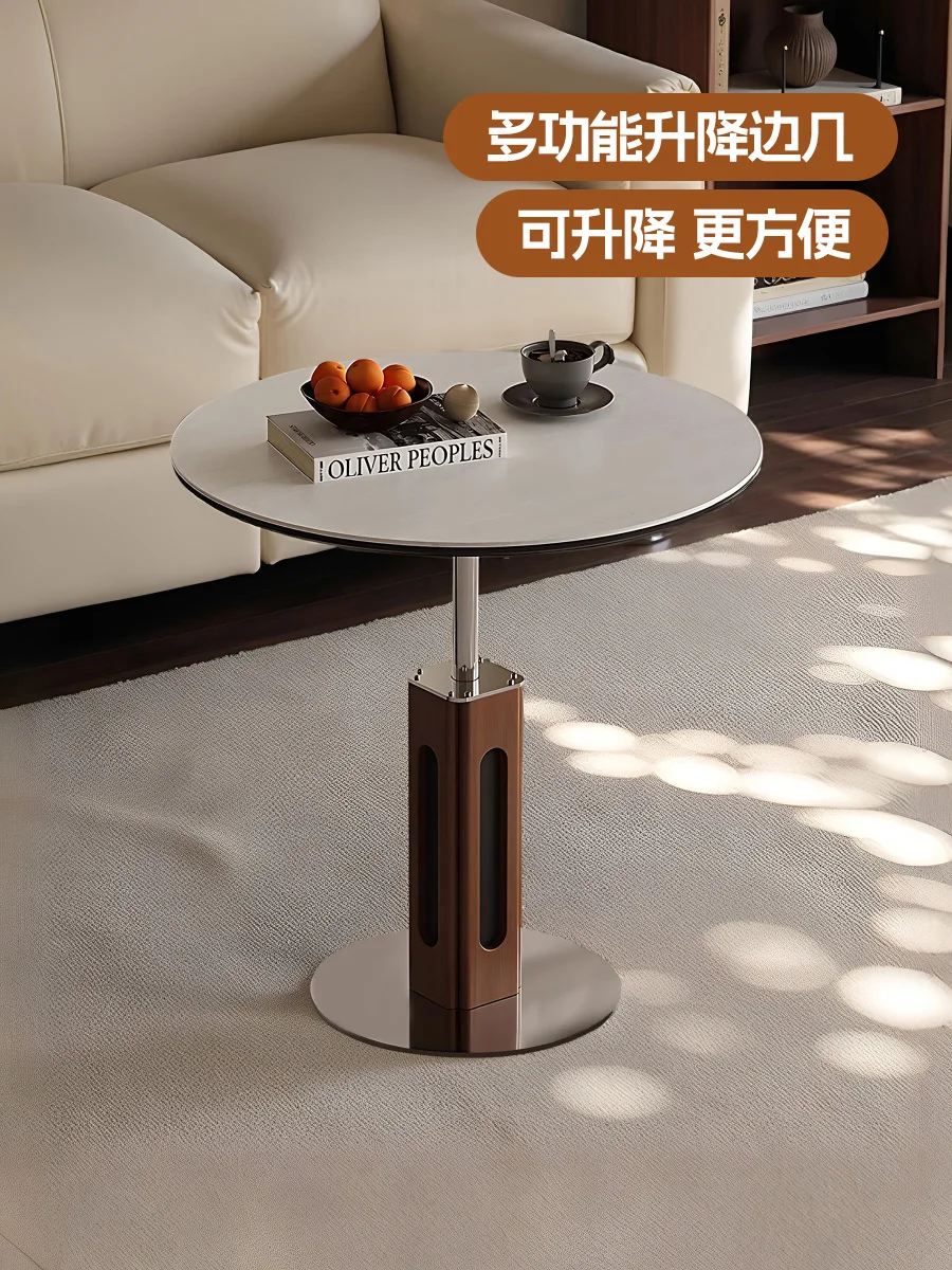

Eisenlant medieval lifting coffee table rock slab sofa edge French light luxury high-end living room household small round table