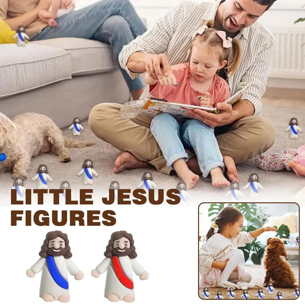 1/2PCS Easter Jesu Toys Easter Mini Jesu Figurines Decorative Multifunctional Party Favors Sunday School Craft Easter Jesu