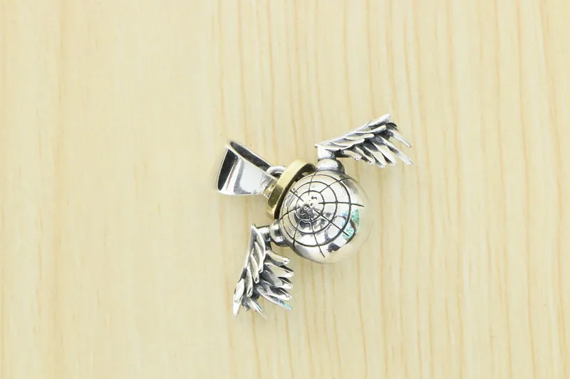 S925 Sterling Silver Vintage Imp Pendant Necklace Hip Hop Style Individuality ING Style Small Popular Design Necklace Chain Chai