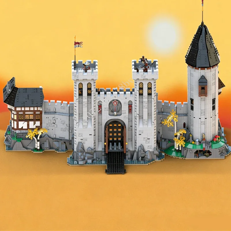 

7325 деталей MOC Средневековый замок: Модель замка рыцаря-гриффина, технический конструктор, набор для самостоятельной сборки, игрушка, подарок на праздник для детей