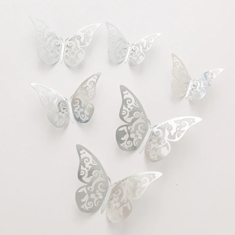 12PCS Butterfly Cake Decor Happy Birthday Cake Toppers Wedding Party Decor Kids Butterfly Cupcake DIY Tools Home Wall Stickers image 4