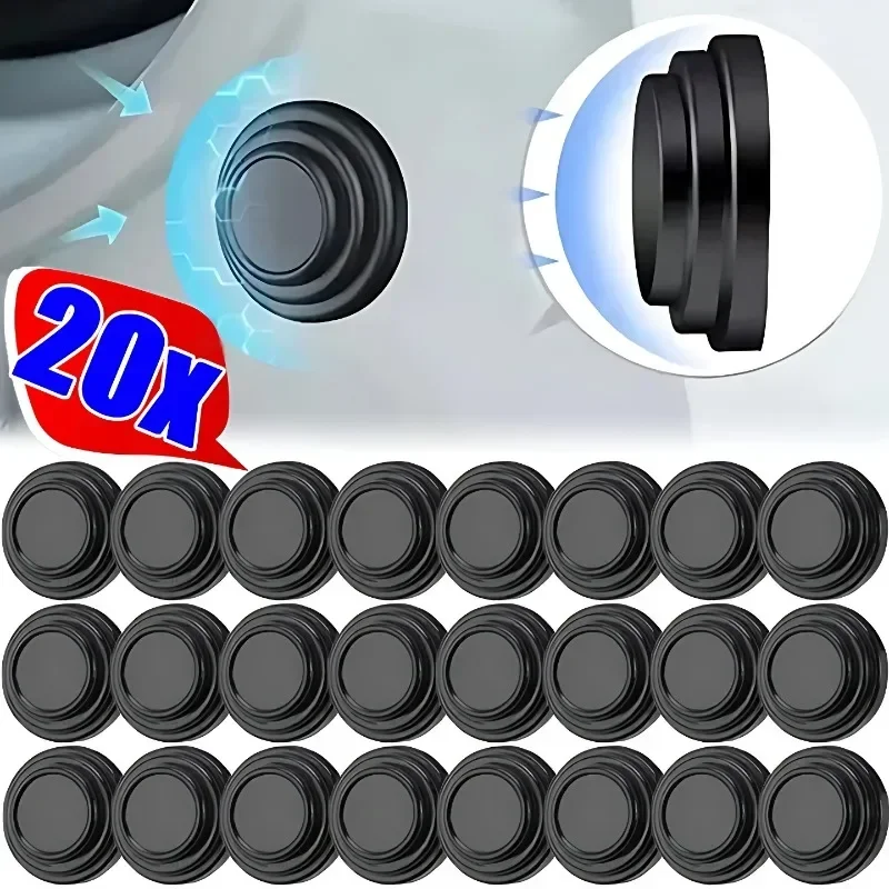 

20PCS Car Door Shock Absorber Pads Buffer Bumper Anti-collision Shock Absorbing Gasket for Sound Insulation Adhesive Stickers
