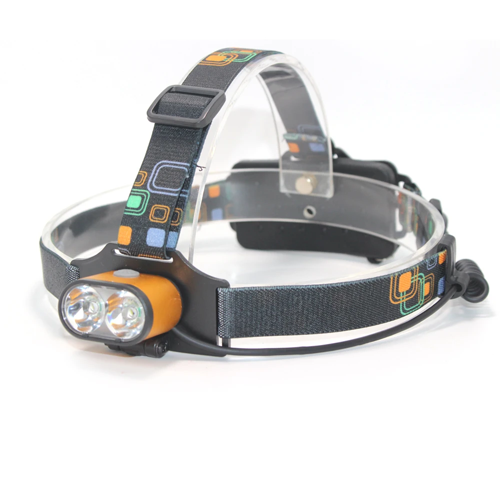 8000 lumen T6 Led lighting 2*T6 USB Hunting Headlamp Fishing Head light headlight Bike lights 3 Modes LED Headlight