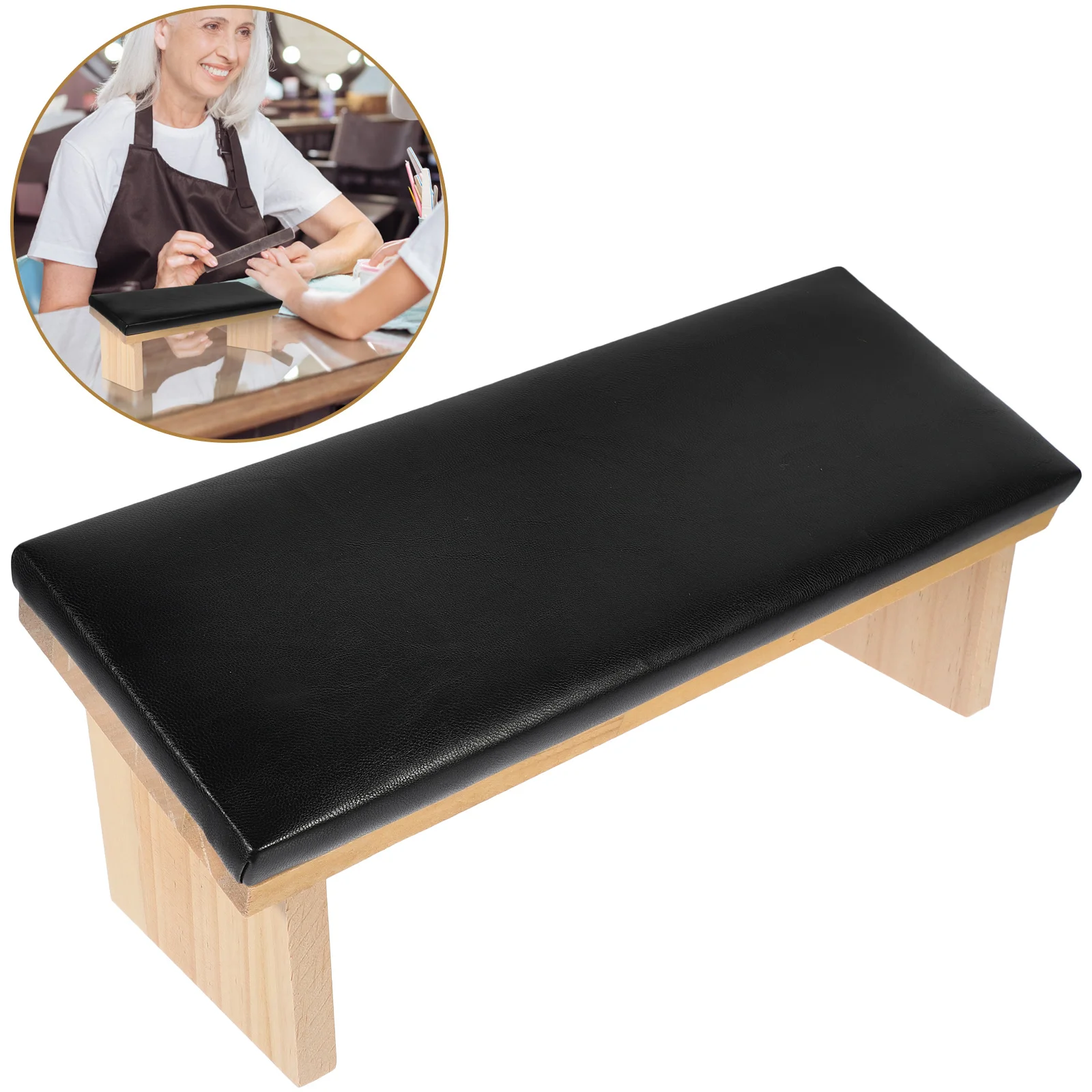 Descanso de braço para unhas, travesseiro de mão, suporte para manicure falsa, design ergonômico, fácil limpeza para salão de beleza, unhas acrílicas, ferramenta para arte em unhas