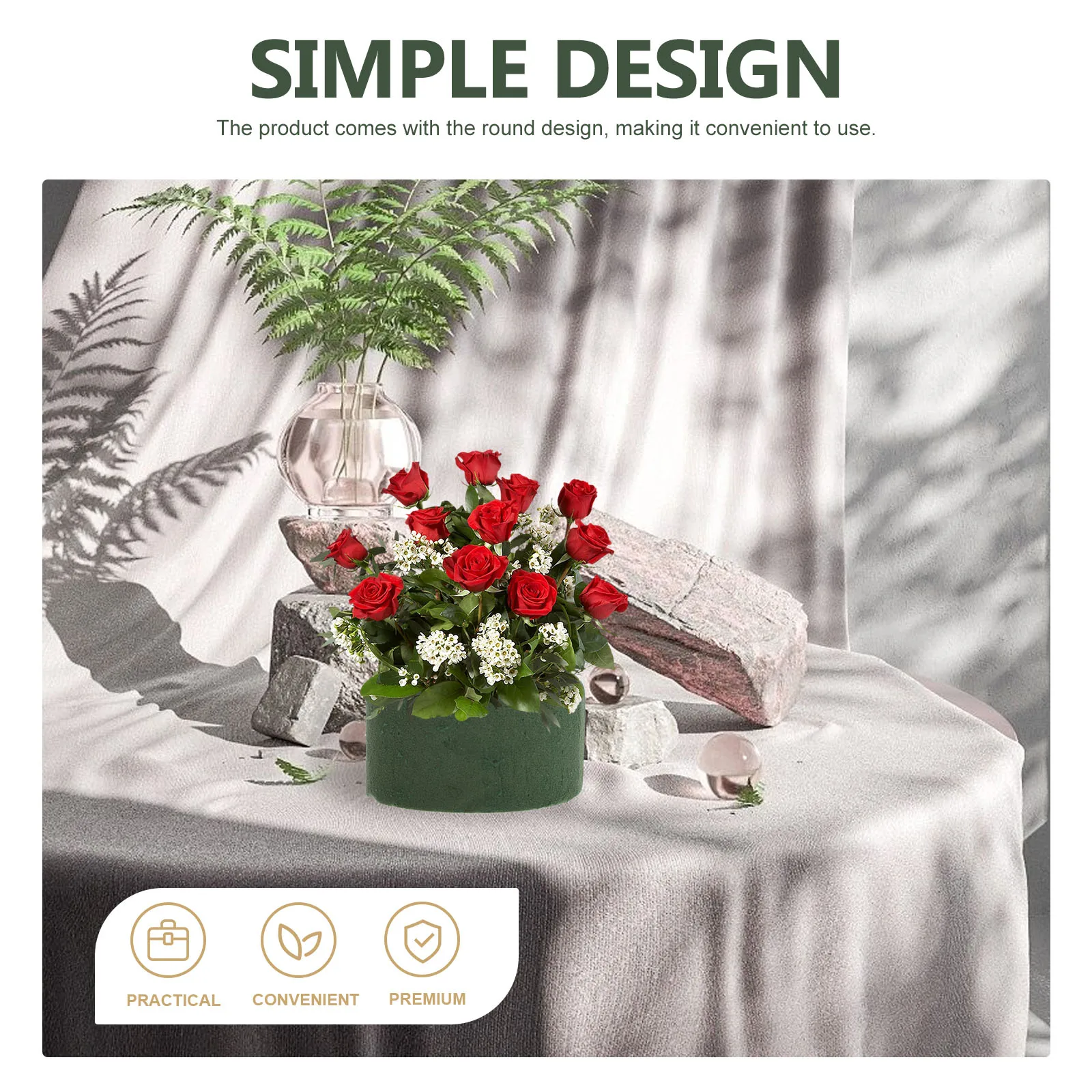 

20 Pcs Flower Clay Bowl Round Arrangement Mud Enhanced Foam Supplies Water Absorb Floral Eco Friendly Practical Safe Durable