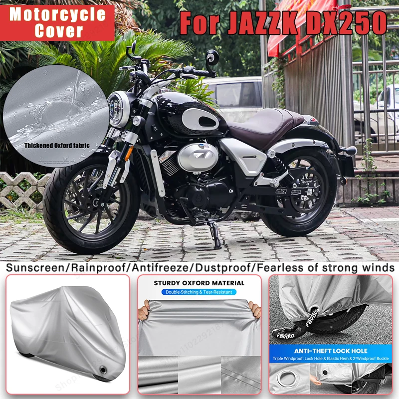 

For JAZZK DX250 No Ear Motorcycle Cover - Outdoor Full Body Protection, Waterproof Dustproof Sunscreen Accessories