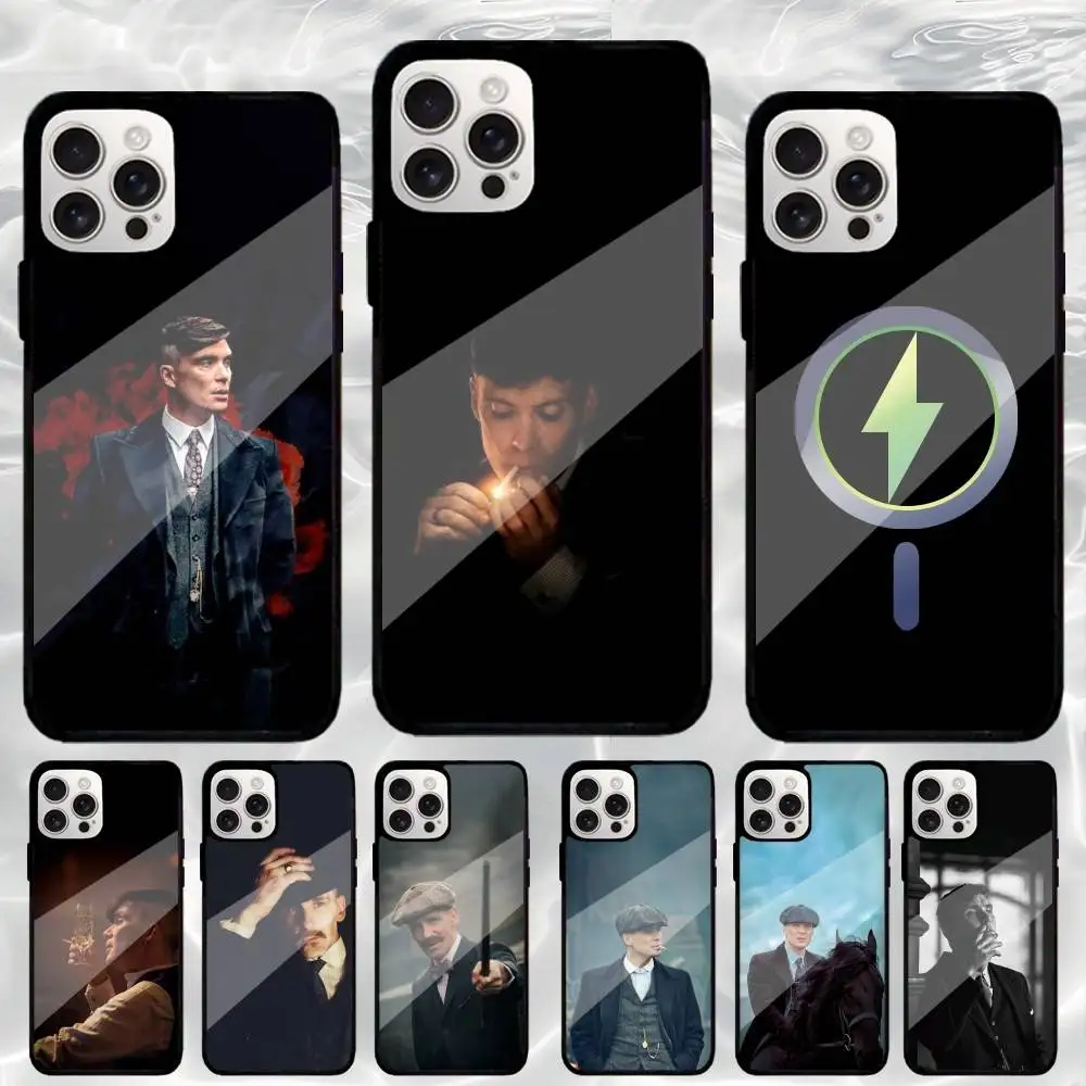 

P-Peaky TV Drama B-BlinderS Phone Case For iPhone17,16,15,14,13,12,11 Plus,Pro Max Magnetic Magsafe Wireless Charging
