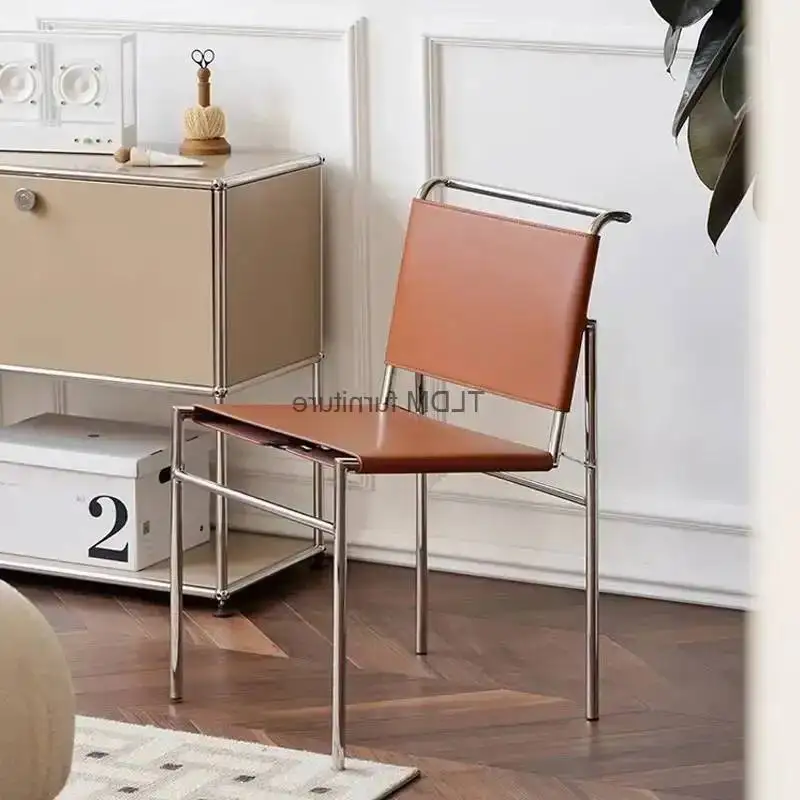 Silla de comedor moderna de estilo nórdico Bauhaus, silla de oficina, silla de comedor para el hogar, muebles para el hogar, silla de negociación, silla de comedor antigua sencilla.