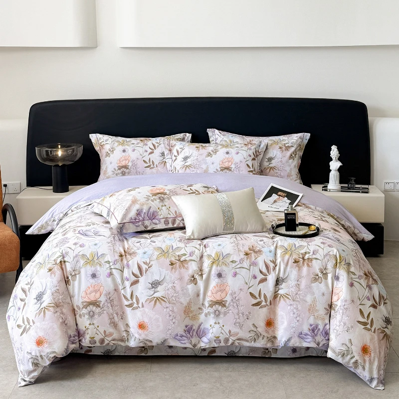 

Комплект постельного белья из 100% хлопка, 3 шт., мягкий, теплый, дышащий, приятный для кожи, двойной комплект пододеяльников Queen King