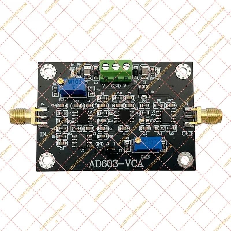 AD603 Voltage Controlled Gain Amplifier Module VCA High Bandwidth -20~60dB Gain Manual & External DA Programmable Control
