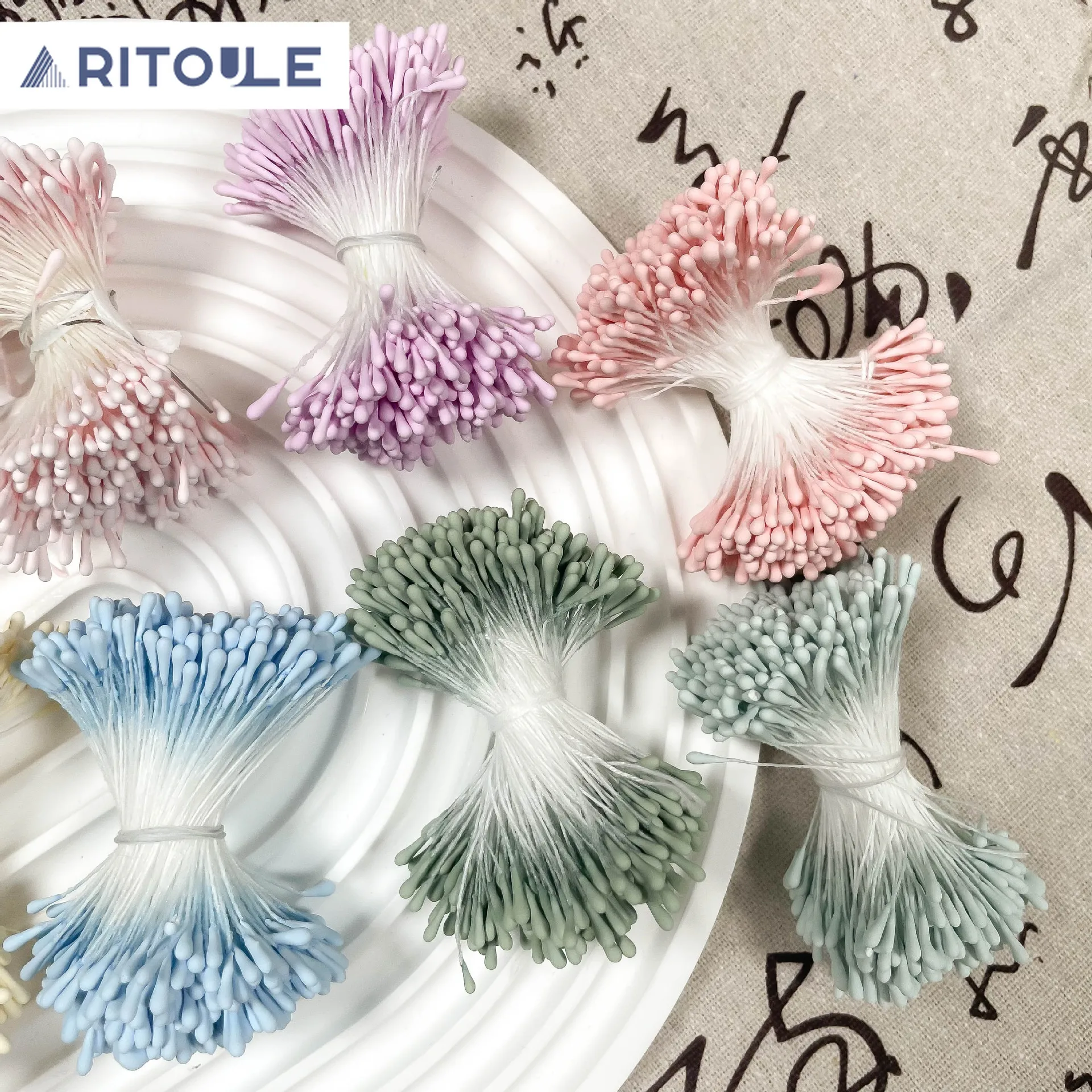 New Chinese style DIY hairpins hair accessories materials antique Hanfu matte malt stamens wrapped by hand bouquet