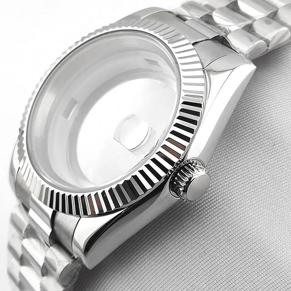 36/39/40mm men's watch case made of 8285 stainless steel and sapphire glass is suitable for Miyota8285 watch accessories
