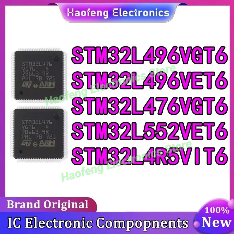 

STM32L476VGT6 STM32L496VET6 STM32L496VGT6 STM32L4R5VIT6 STM32L552VET6 STM32L STM32 STM IC MCU Новый оригинальный чип LQFP100 на складе