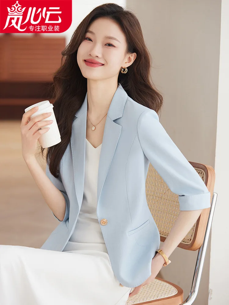 Design Slimming Leisure Suit2024Spring and Summer New Versatile Fashion Stylish Thin Sun Protection Suit Jacket for Women