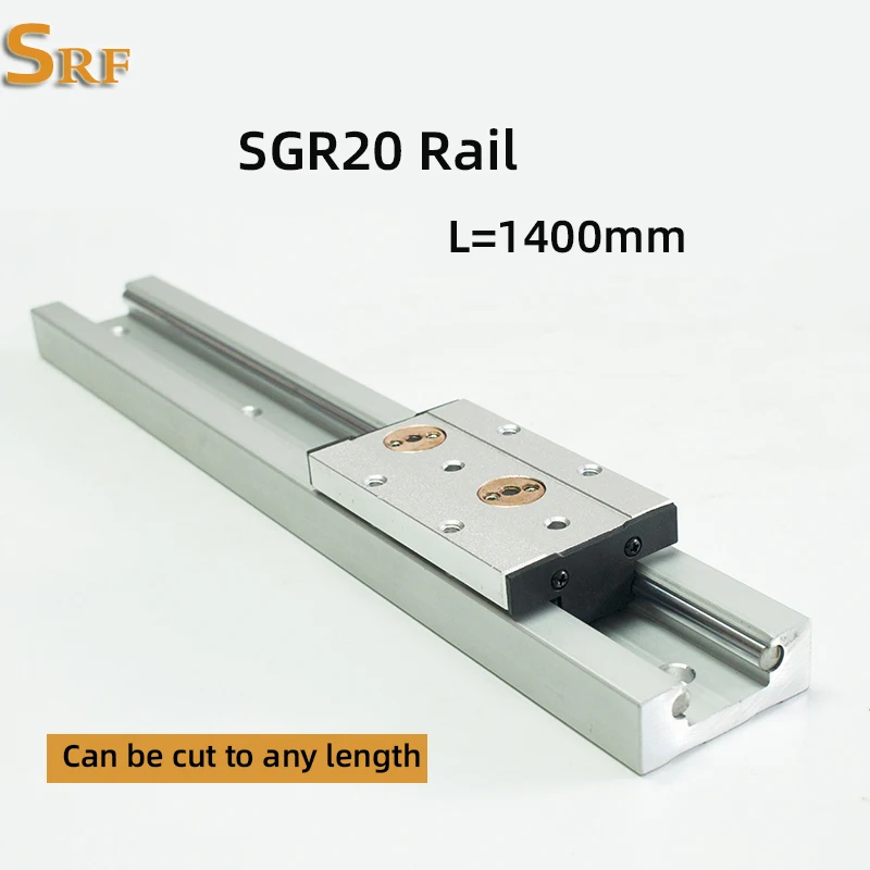 60mm width Double axis roller linear guide SGR20 1400mm SGB20UU block multi axis core linear Motion slide rail auminum guide