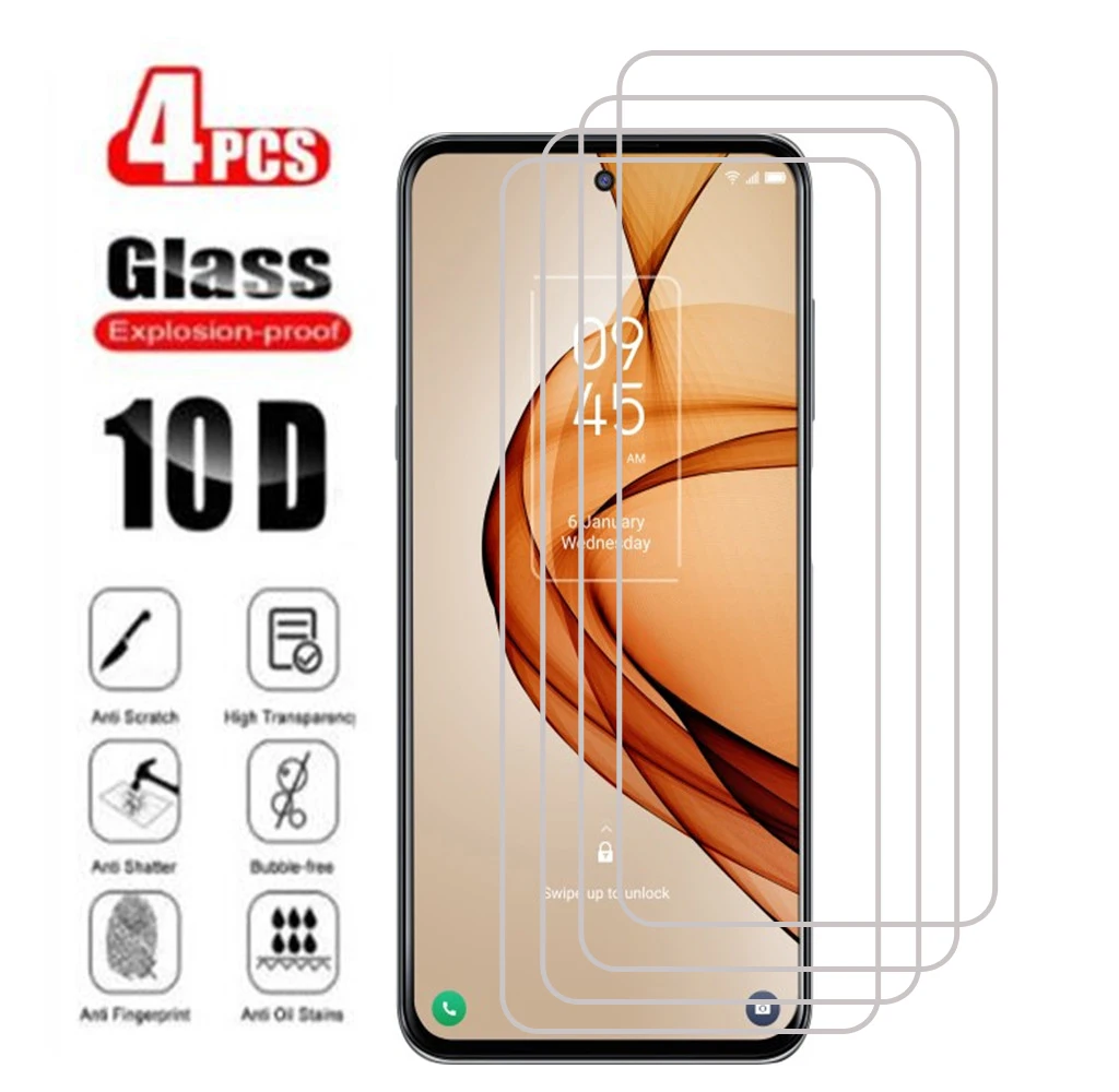 4PCS For TCL 20 5G SE 205 20B 20E 20L 20L+ Plus 20S 20Y L10 Lite 10 10SE 10L PLEX 20SE Tempered Glass Protective Screen Film