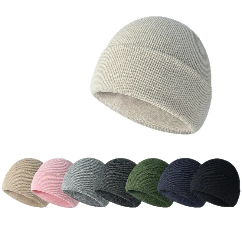 

Акриловые однотонные мужские и женские вязаные шапки-бини, зимние уличные шапки для бега, пешего туризма, ветрозащитные теплые шерстяные шапки, мужские шапки 4m878