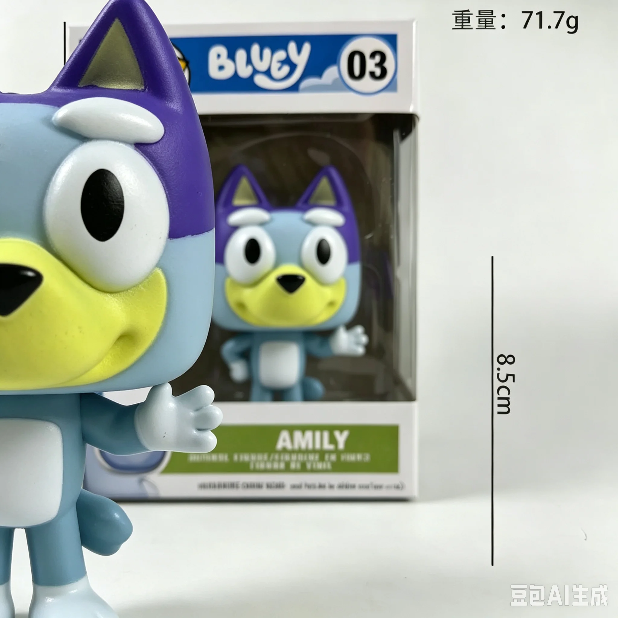 New Bluey Family Q Version Pop Handmade Figure Bluey Bingo Family Boxed Toy Bedroom Desktop Ornament Collectible Kids Gift