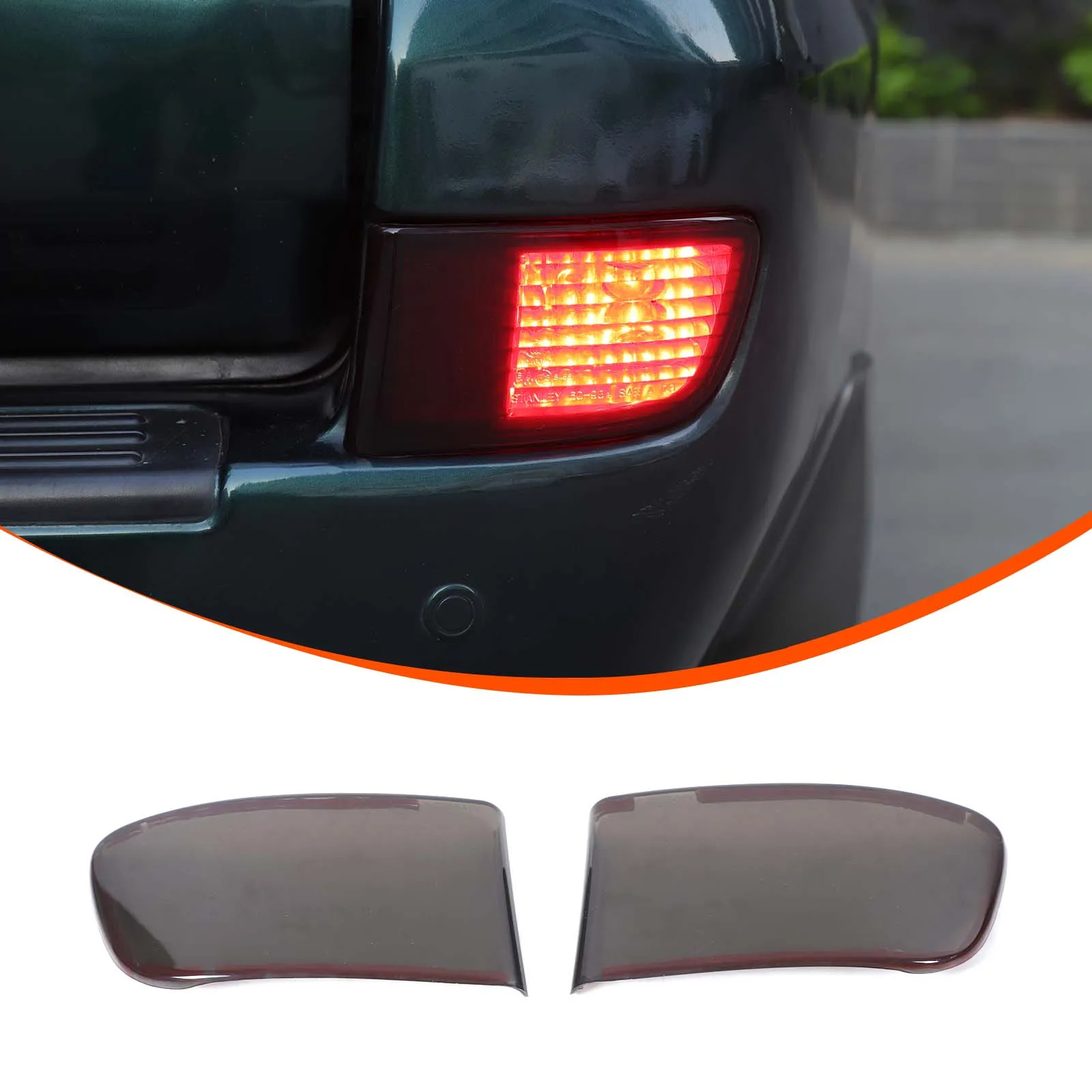 

For Toyota Land Cruiser Prado 120 2003-2009 ABS Black Car Rear Fog Light Cover Decorative Sticker Car Protection Accessories