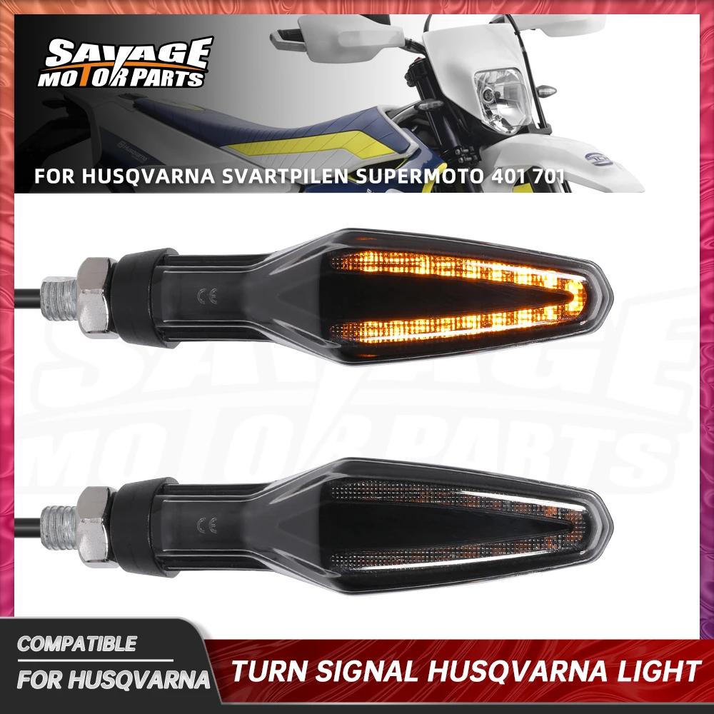 2024 Supermoto 701 LED Flasher Turn Signal Light For Husqvarna Svartpilen 401 701 2016+ Motorcycle Directional Indicator Lamp