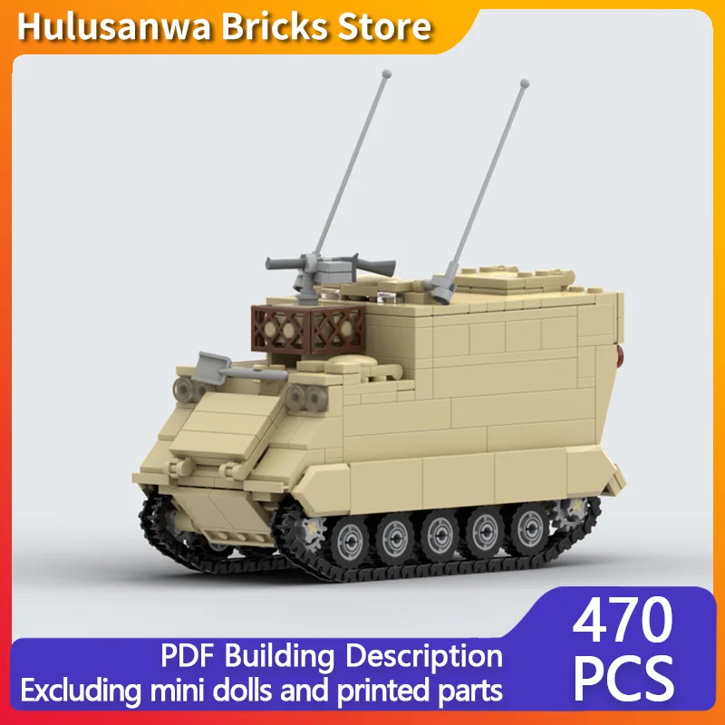 

M577 Модель бронекомандного транспортного средства MOC Строительные кирпичи Военное оборудование Модульная технология Подарки Праздничная сборка Детский игрушечный костюм