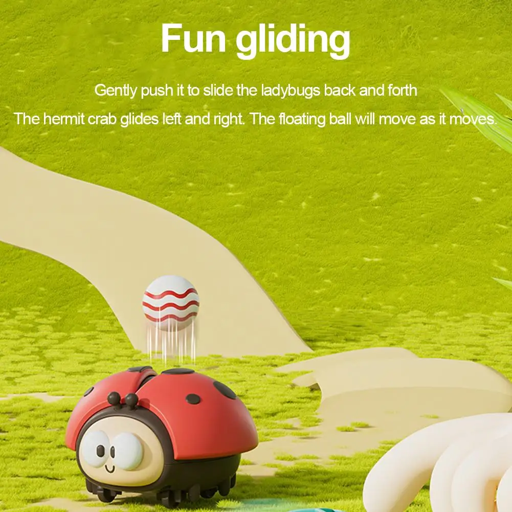 Ladybug Floating Ball Blowing Toy - Novelty Levitation Air Flow Focus Training Game, Early Educational Montessori Toy